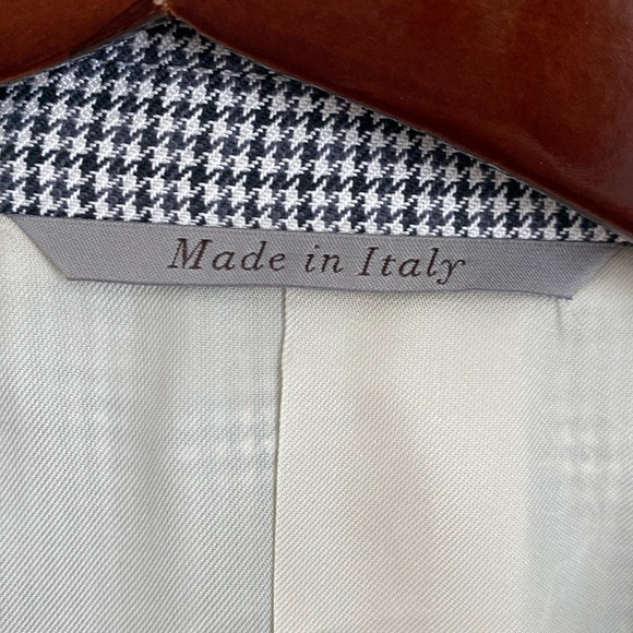 Canali Houndstooth Silk & Wool Two Button Blazer - Sports Coat. Made in Italy - Picture 5 of 16